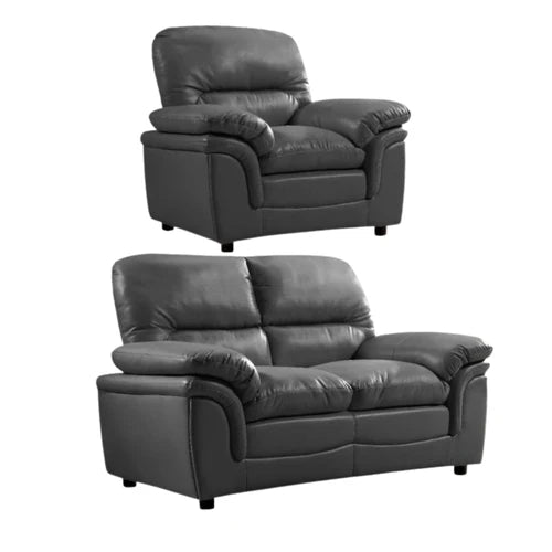 Amaya Brown Leather 2+1 Seater Sofa Set