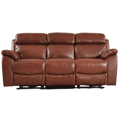 Newsome Genuine Leather Black Electric Power Recliner 3+1 Seater Sofa Set