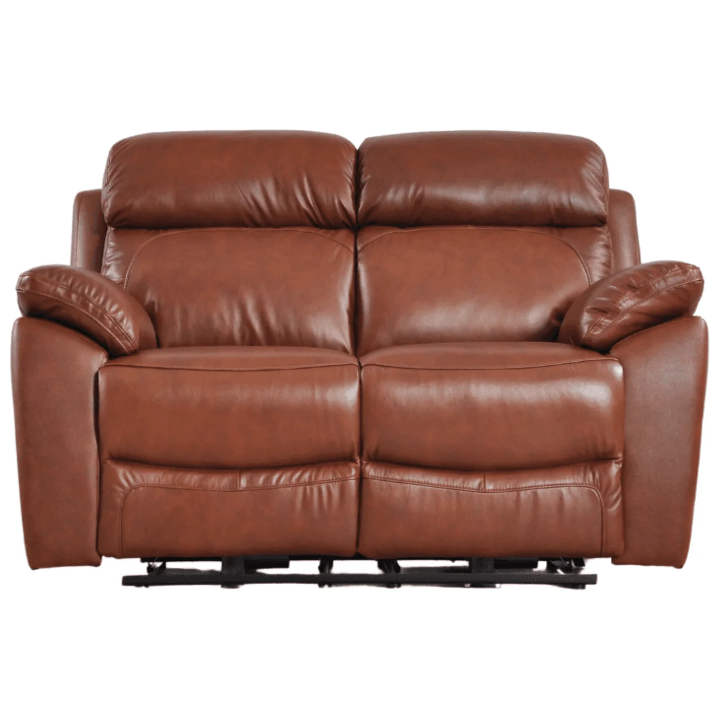 Newsome Genuine Leather Cream Electric Power Recliner 2 Seater