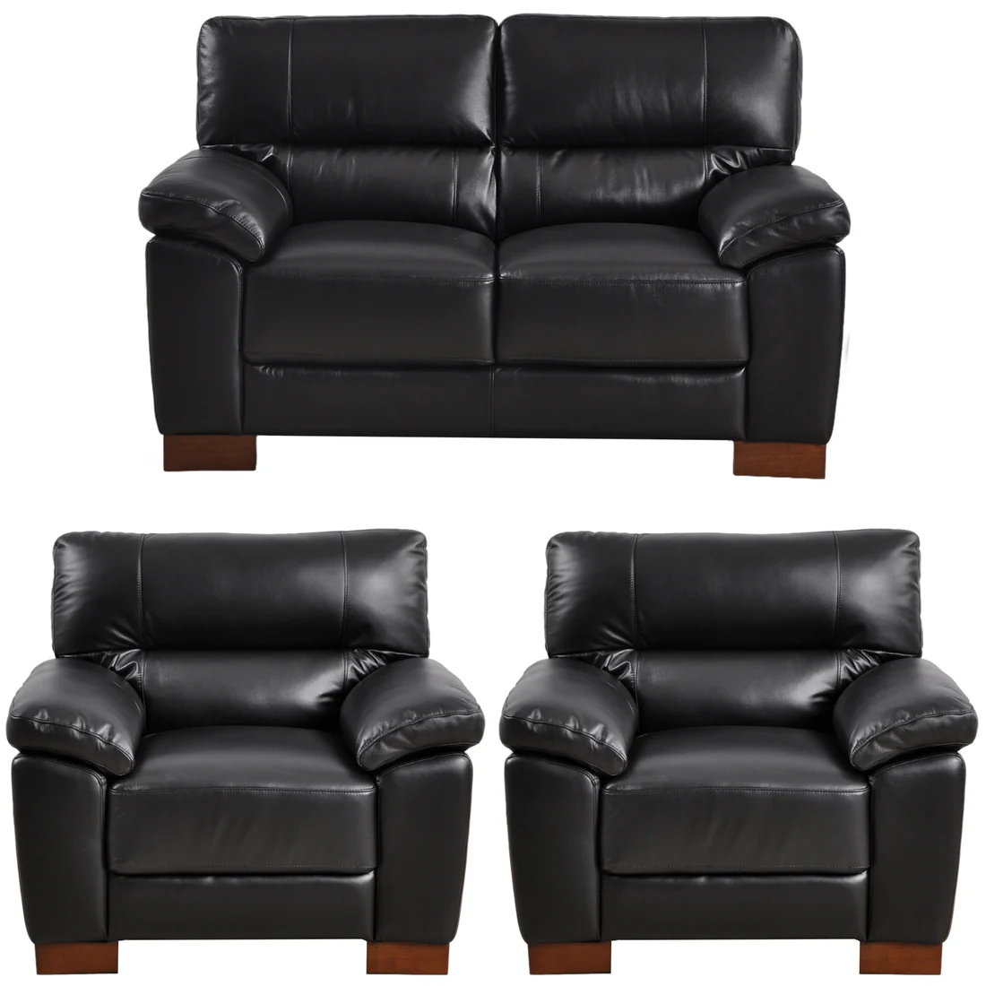 Pavilion Genuine Leather Tan 2+1+1 Seater Sofa Set