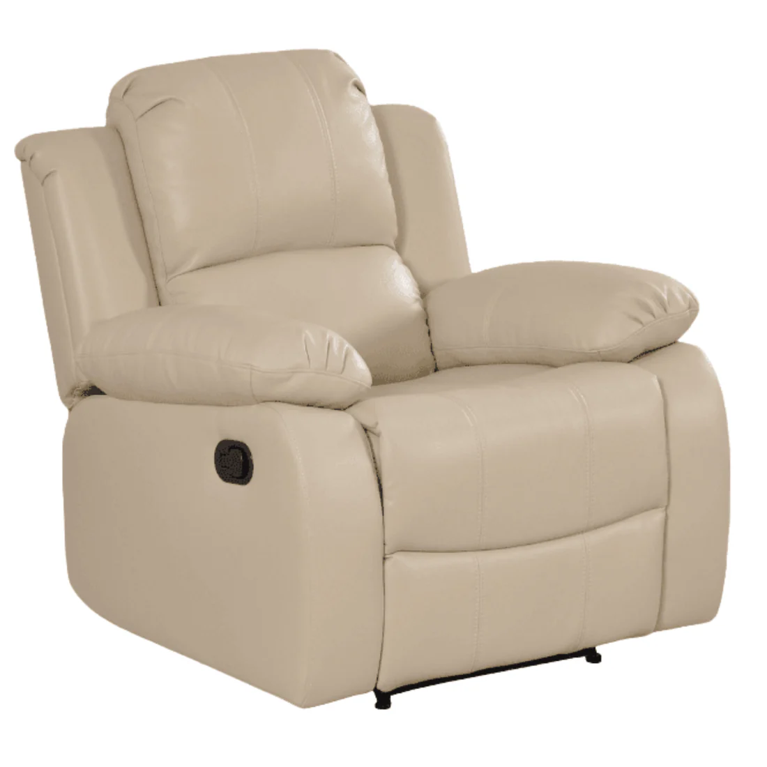 Seville Cream Leather Manual Recliner 2+1 Seater Sofa Set
