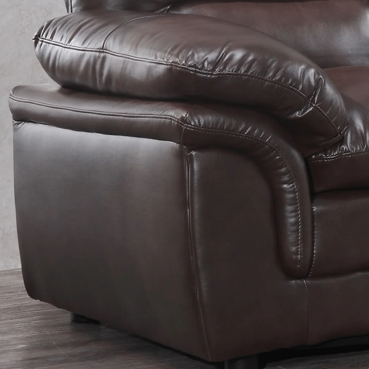 Amaya Brown Leather 2+1+1 Seater Sofa Set