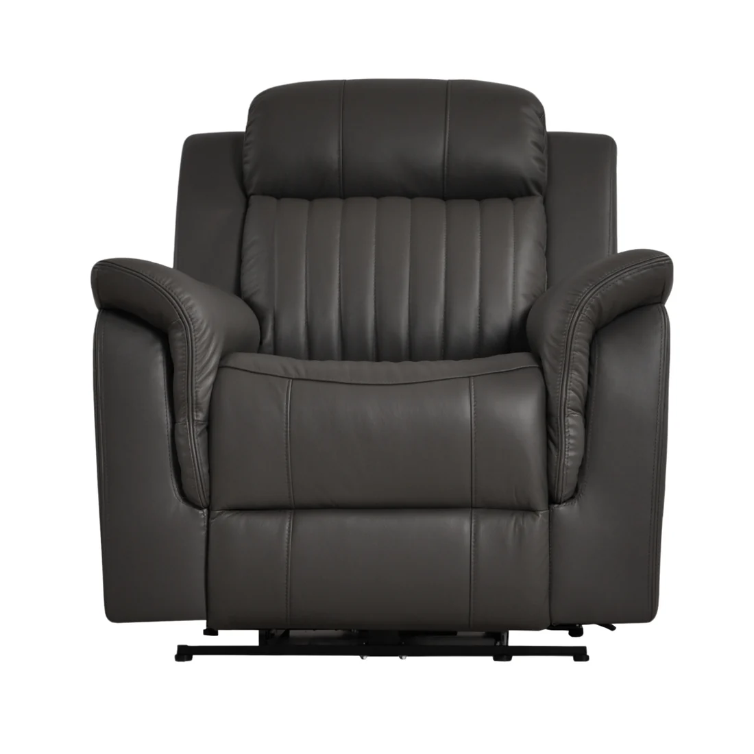 Bravado Genuine Leather Cream Electric Power Recliner Armchair