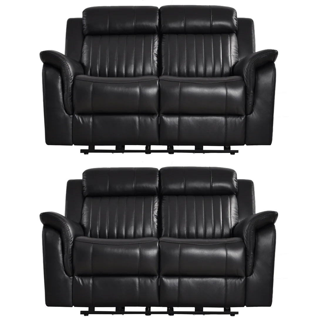 Bravado Genuine Leather Cream Electric Power Recliner 2+2 Seater Set