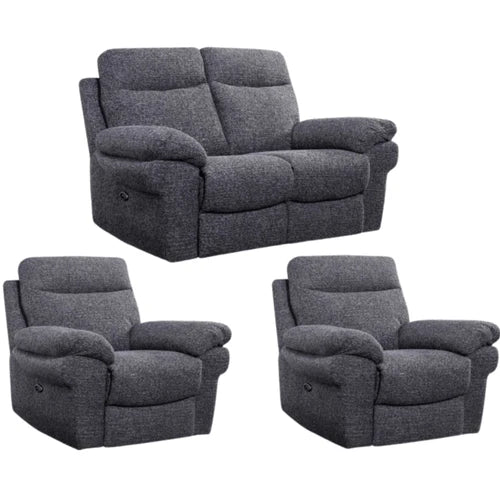 Tamla Beige Fabric Electric Recliner 2+1+1 Seater Sofa Set