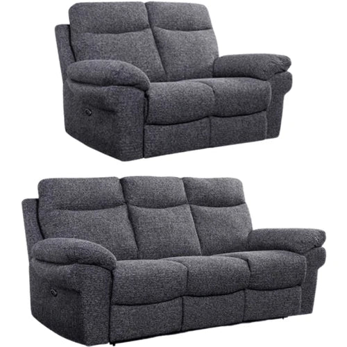 Tamla Beige Fabric Electric Recliner 3+2 Seater Sofa Set