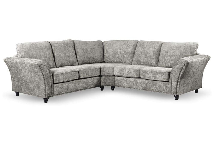 Carlisle Truffle Fabric High Back Corner Sofa