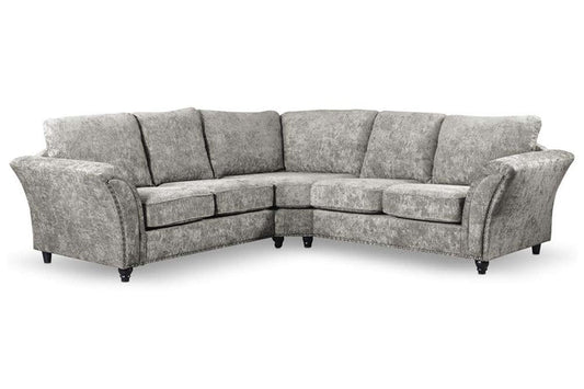 Carlisle Truffle Fabric High Back Corner Sofa