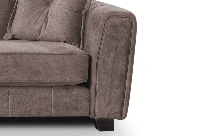 Avanti Left Hand Fabric Corner Chaise - Chocolate