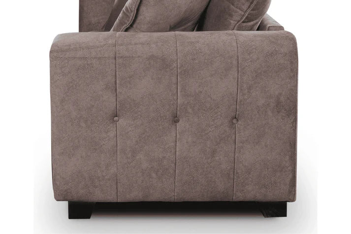 Avanti Left Hand Fabric Corner Chaise - Chocolate