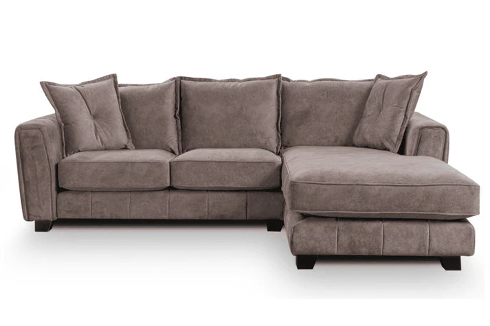 Avanti Right Hand Fabric Corner Chaise - Chocolate