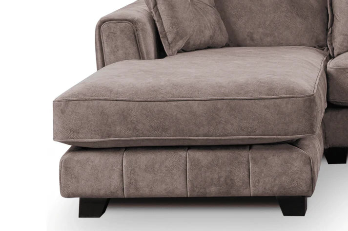 Avanti Right Hand Fabric Corner Chaise - Chocolate