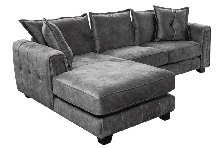 Avanti Left Hand Fabric Corner Chaise - Grey