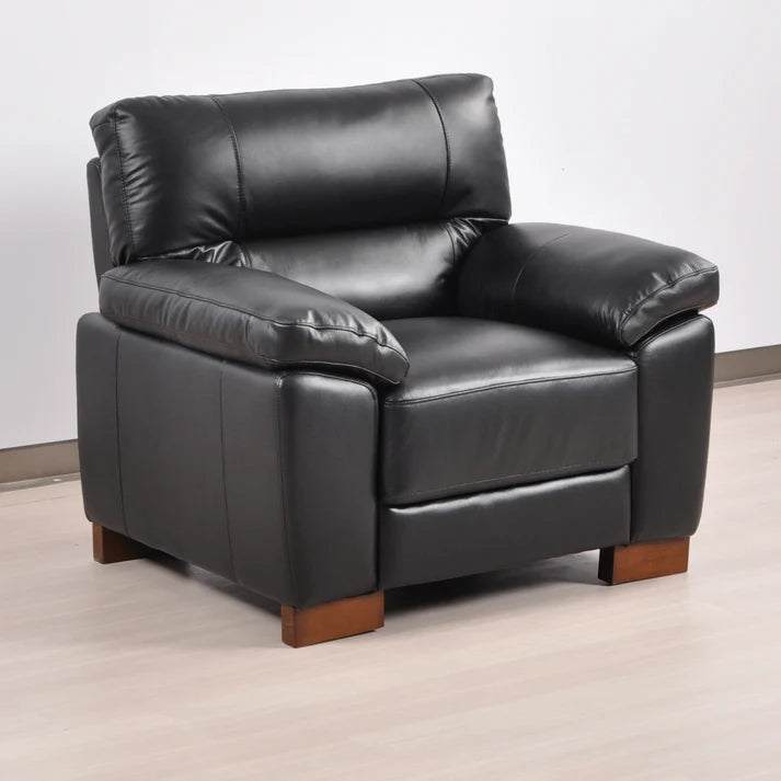 Dalmore Genuine Leather Grey Armchair