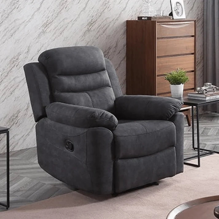 Gilford Grey Fabric Manual Recliner 3+2+1 Seater Sofa Set