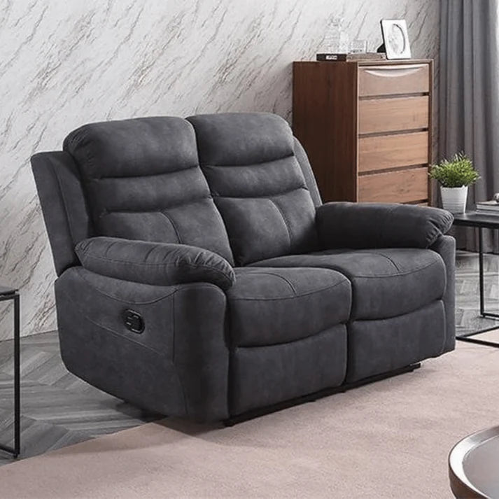 Gilford Grey Fabric Manual Recliner 2 Seater
