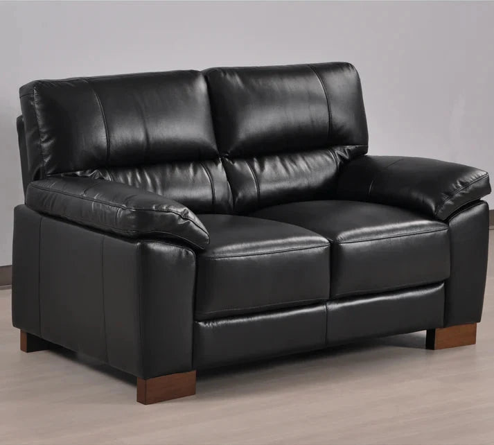 Pavilion Genuine Leather Black 2+2 Seater Sofa Set