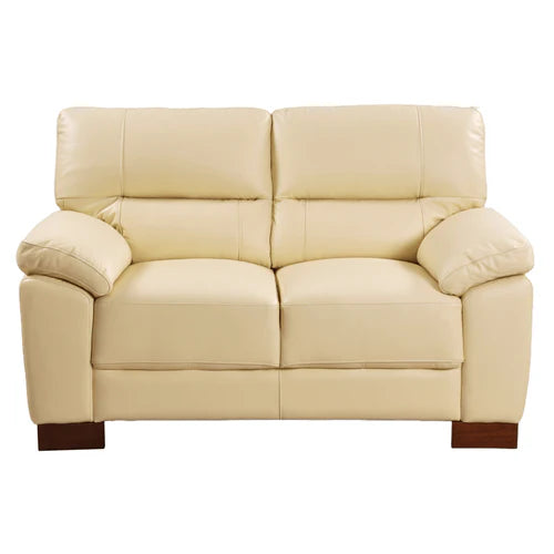 Pavilion Genuine Leather Cream 2+2 Seater Sofa Set