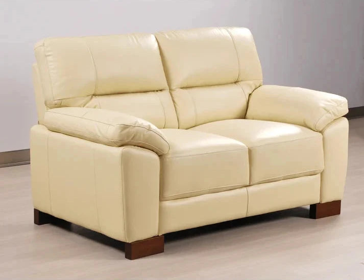 Pavilion Genuine Leather Cream 2+2 Seater Sofa Set