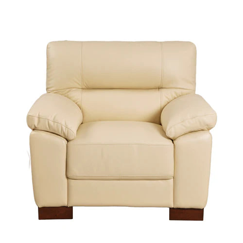 Dalmore Genuine Leather Grey Armchair