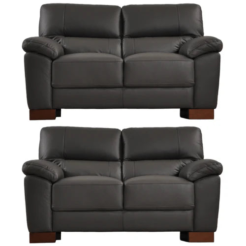 Pavilion Genuine Leather Grey 2+2 Seater Sofa Set