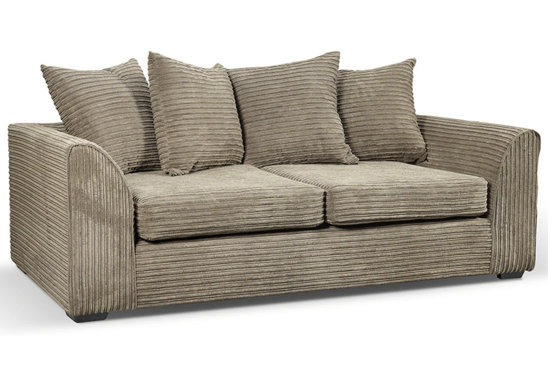 Cordelle Caramel Fabric 3 Seater Sofa