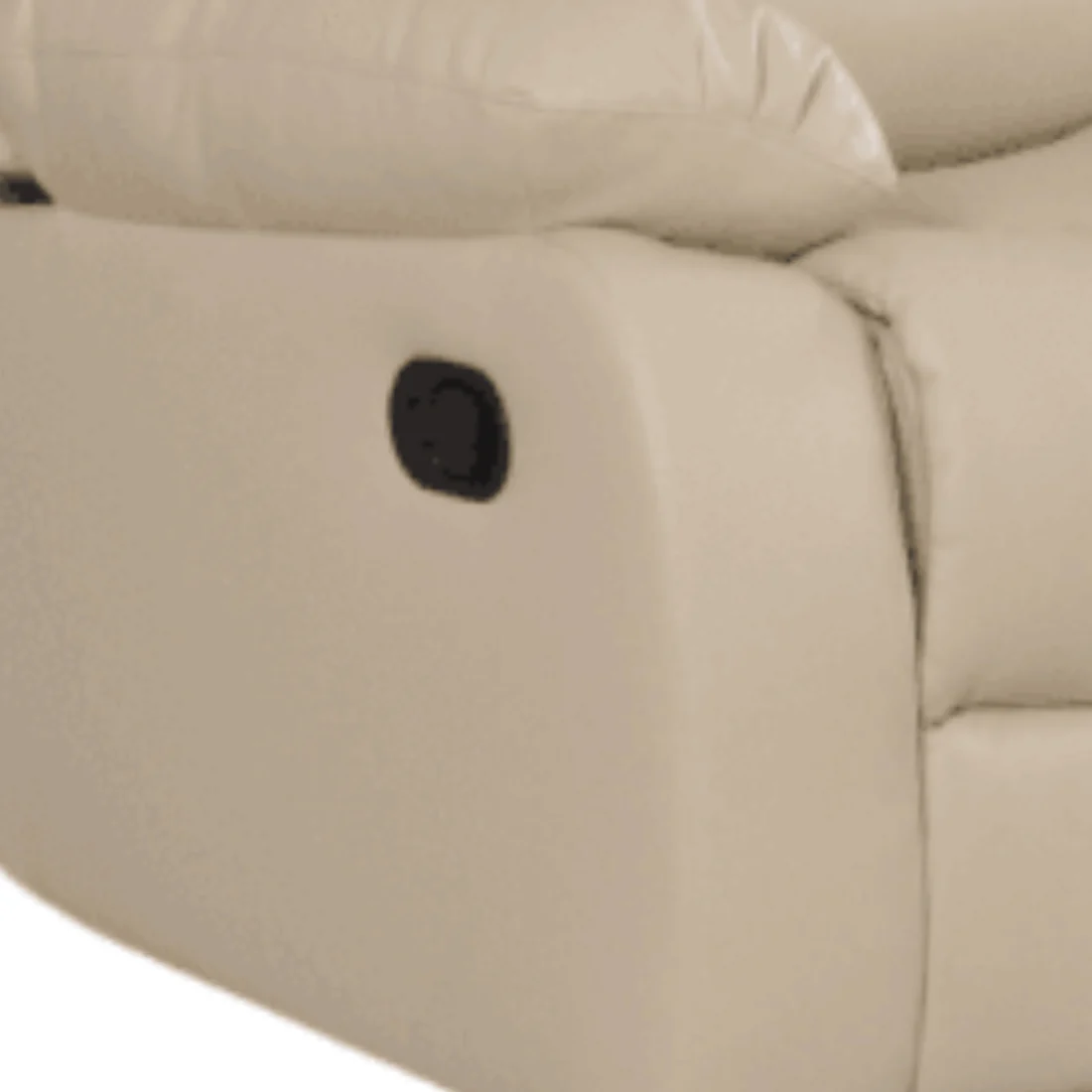Seville Cream Leather Manual Recliner 3 Seater Sofa