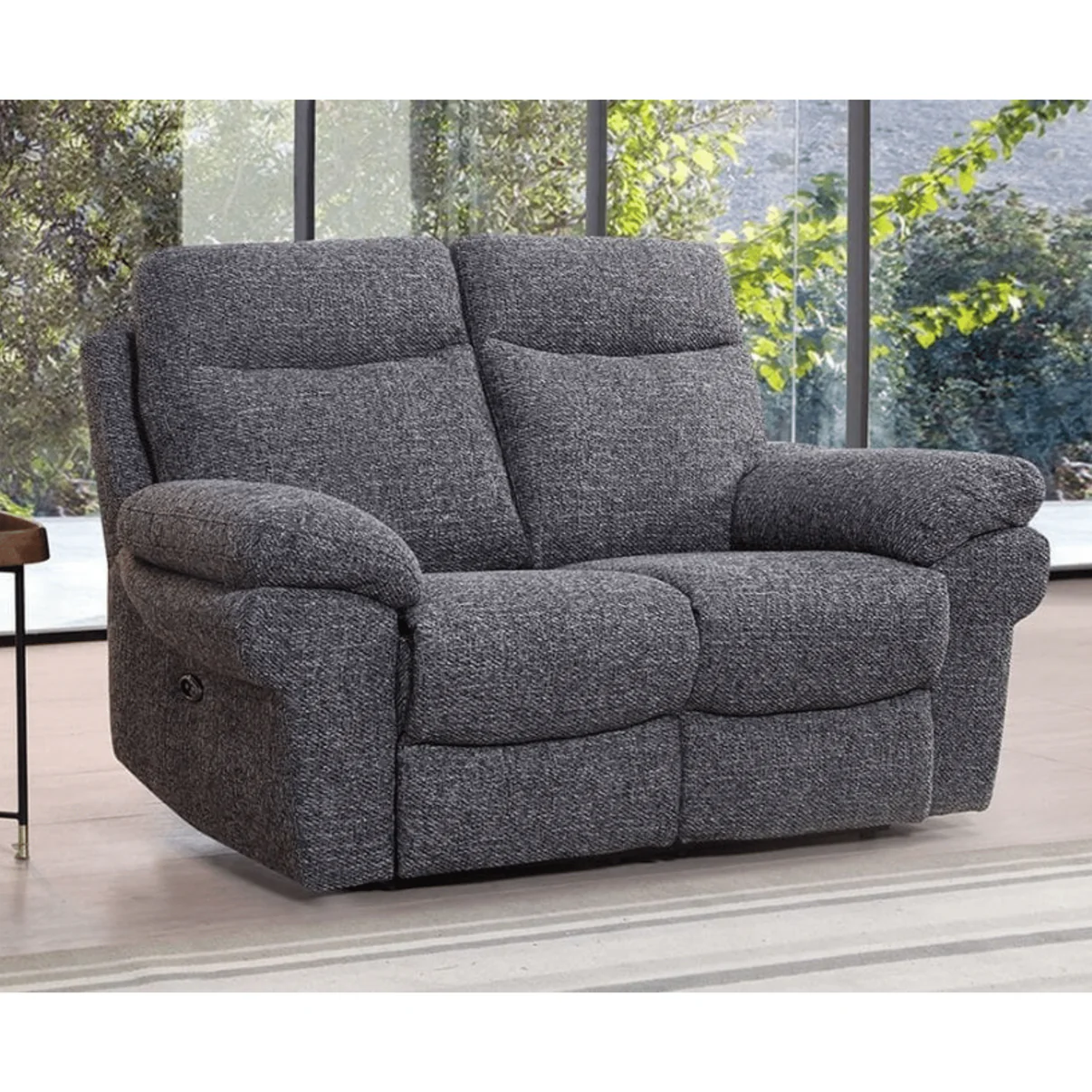 Tamla Grey Fabric Electric Recliner 2+2 Seater Sofa Set