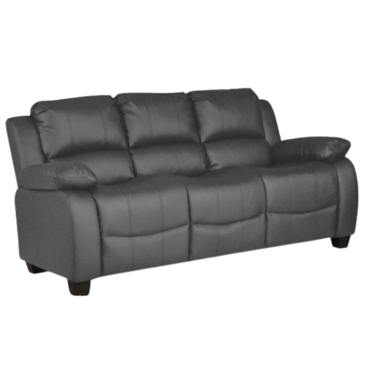 Brooker Grey Leather 3+2+1 Seater Sofa Set