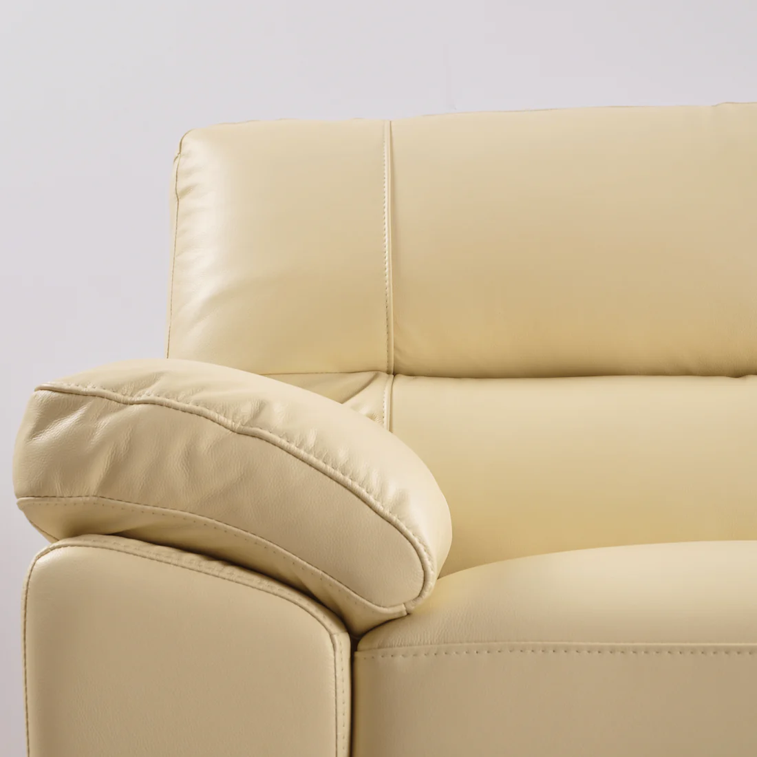 Pavilion Genuine Leather Cream 3+2+1 Seater Sofa Set