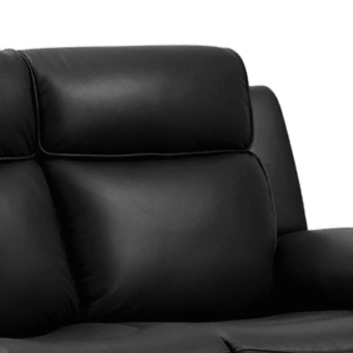 Nevara Genuine Leather Black Electric Power Recliner 3+3 Seater Sofa Set