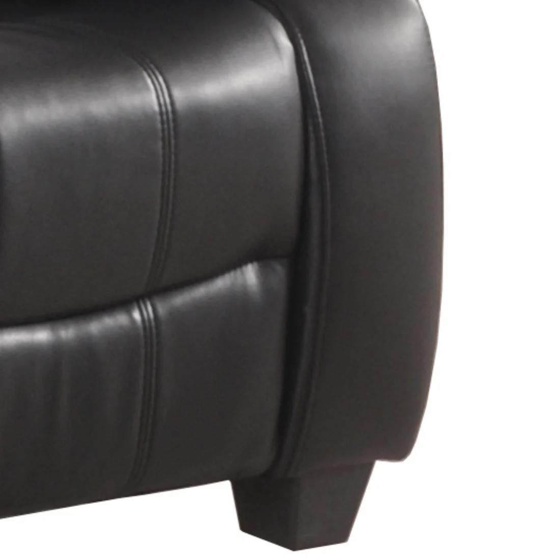 Brooker Black Leather 3+1 Seater Sofa