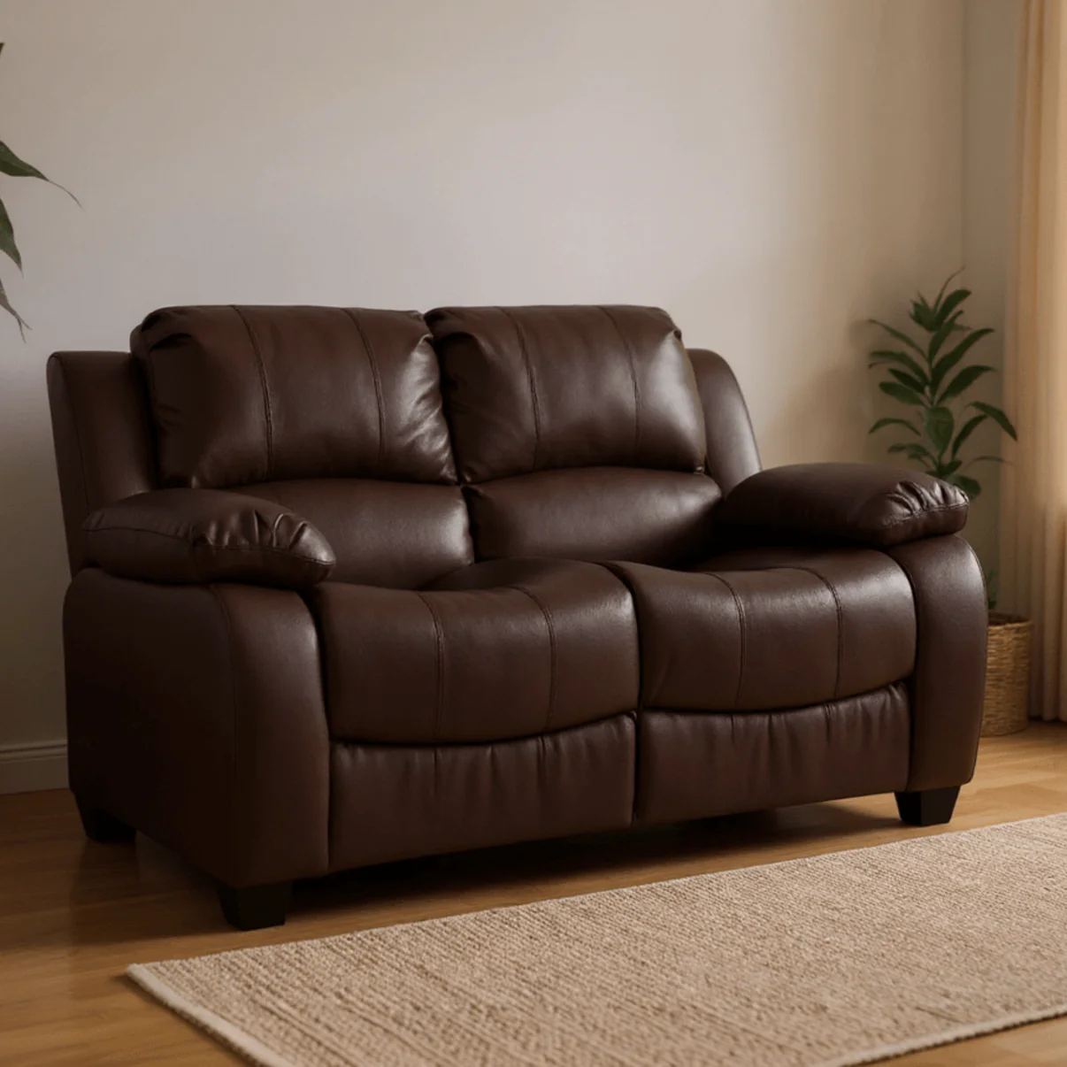 Brooker Brown Leather 3+2+1 Seater Sofa Set