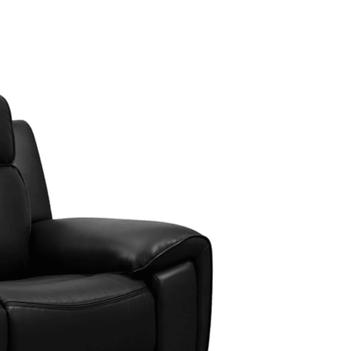Nevara Genuine Leather Black Electric Power Recliner Armchair