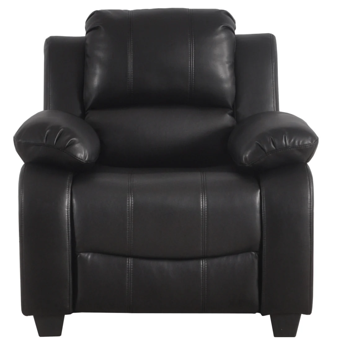 Brooker Black Leather Armchair