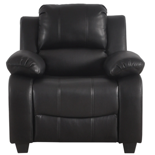 Brooker Black Leather Armchair