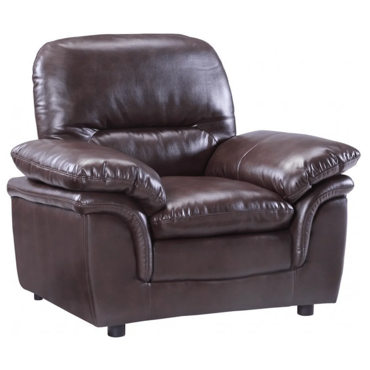 Amaya Brown Leather 2+1 Seater Sofa Set