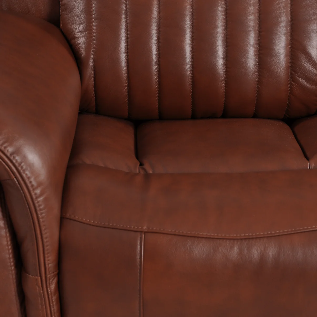 Bravado Genuine Leather Tan Electric Power Recliner 3 Seater