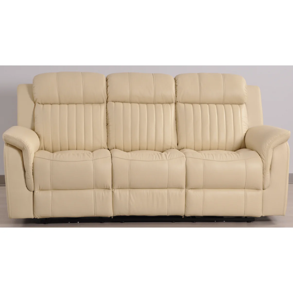 Bravado Genuine Leather Cream Electric Power Recliner 3+2+1 Seater Sofa Set
