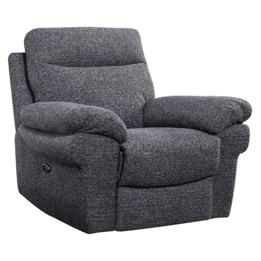 Tamla Grey Fabric Electric Recliner Armchair