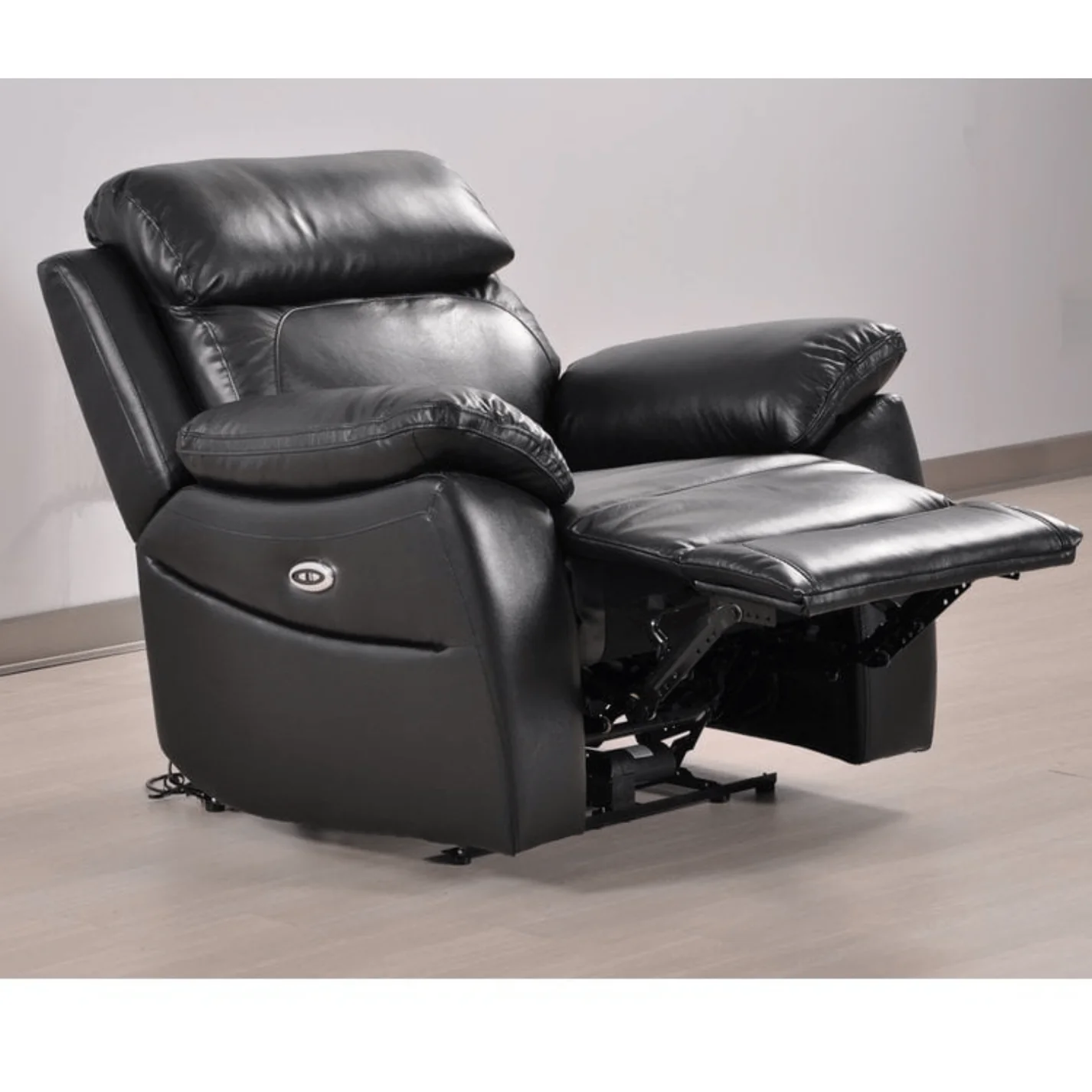 Newsome Genuine Leather Black Electric Power Recliner 2+1 Seater Sofa Set