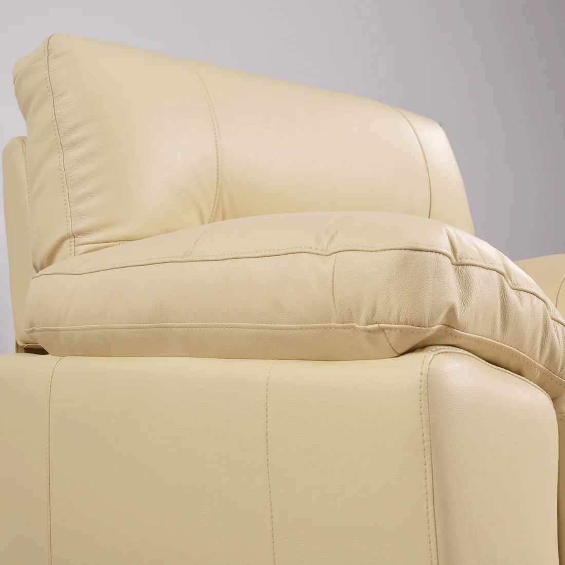 Pavilion Genuine Leather Cream Armchair