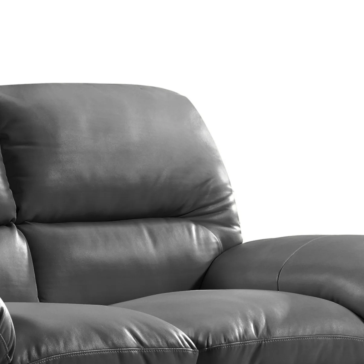 Amaya Grey Leather 3+2 Seater Sofa Set