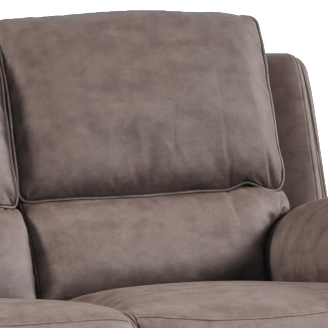 Elm Brown Suede Fabric Electric Recliner 2+1 Seater Sofa Set