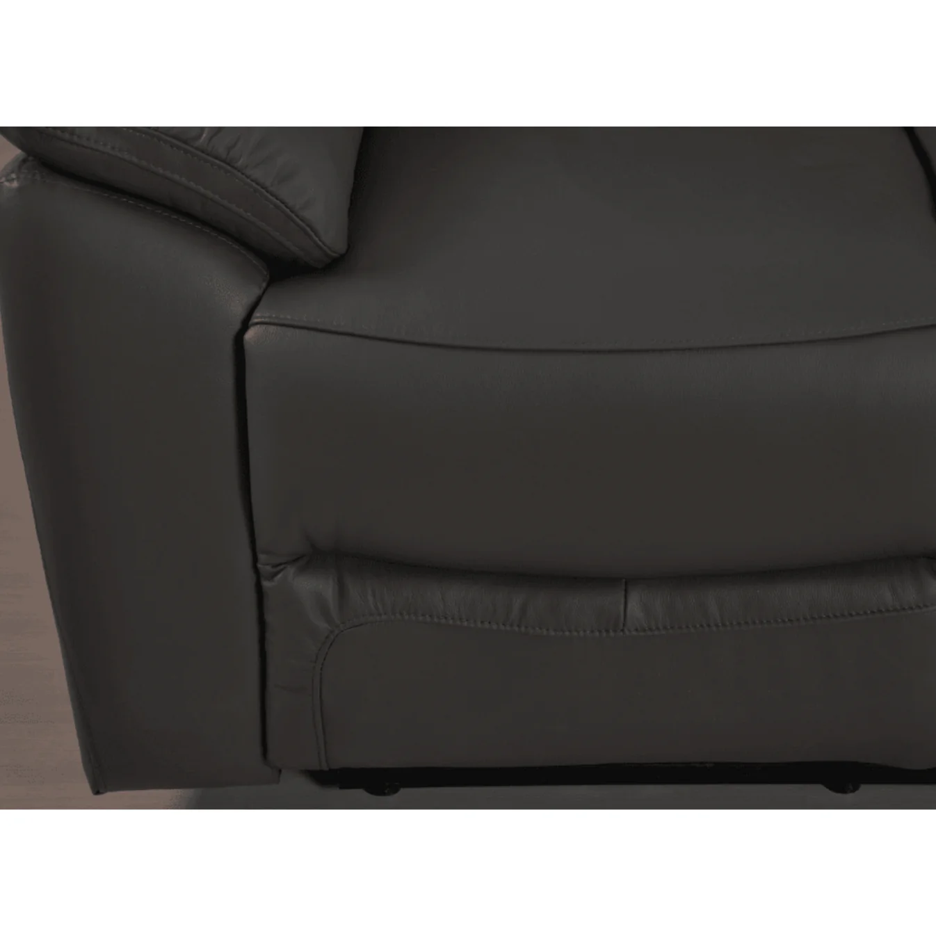 Newsome Genuine Leather Grey Electric Power Recliner 3 Seater