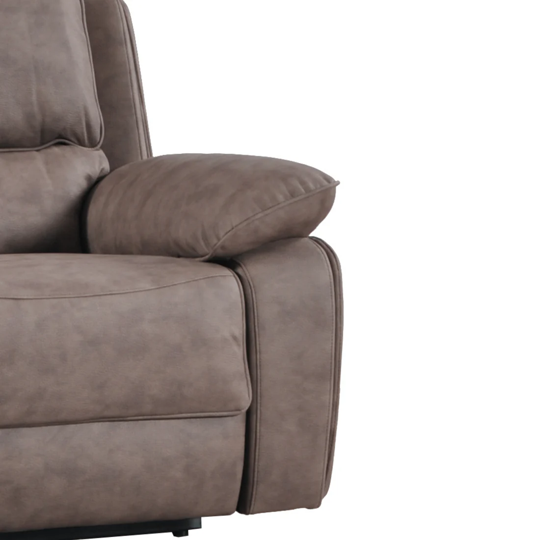 Elm Brown Suede Fabric Electric Recliner Armchair