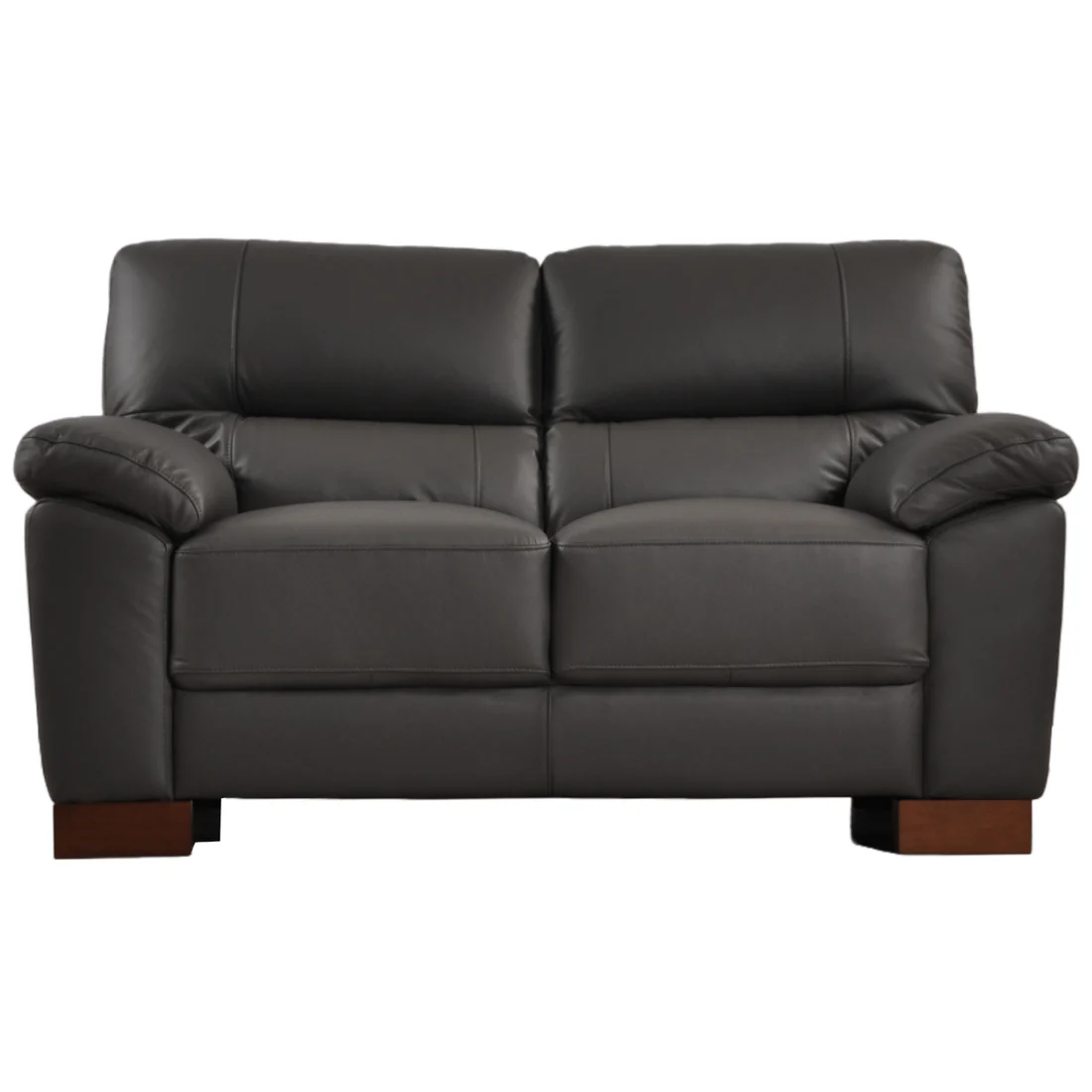 Pavilion Genuine Leather Grey 2 Seater Sofa