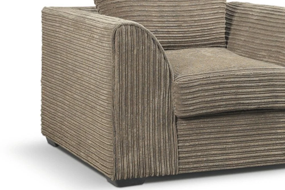 Cordelle Caramel Fabric 3 Seater Sofa