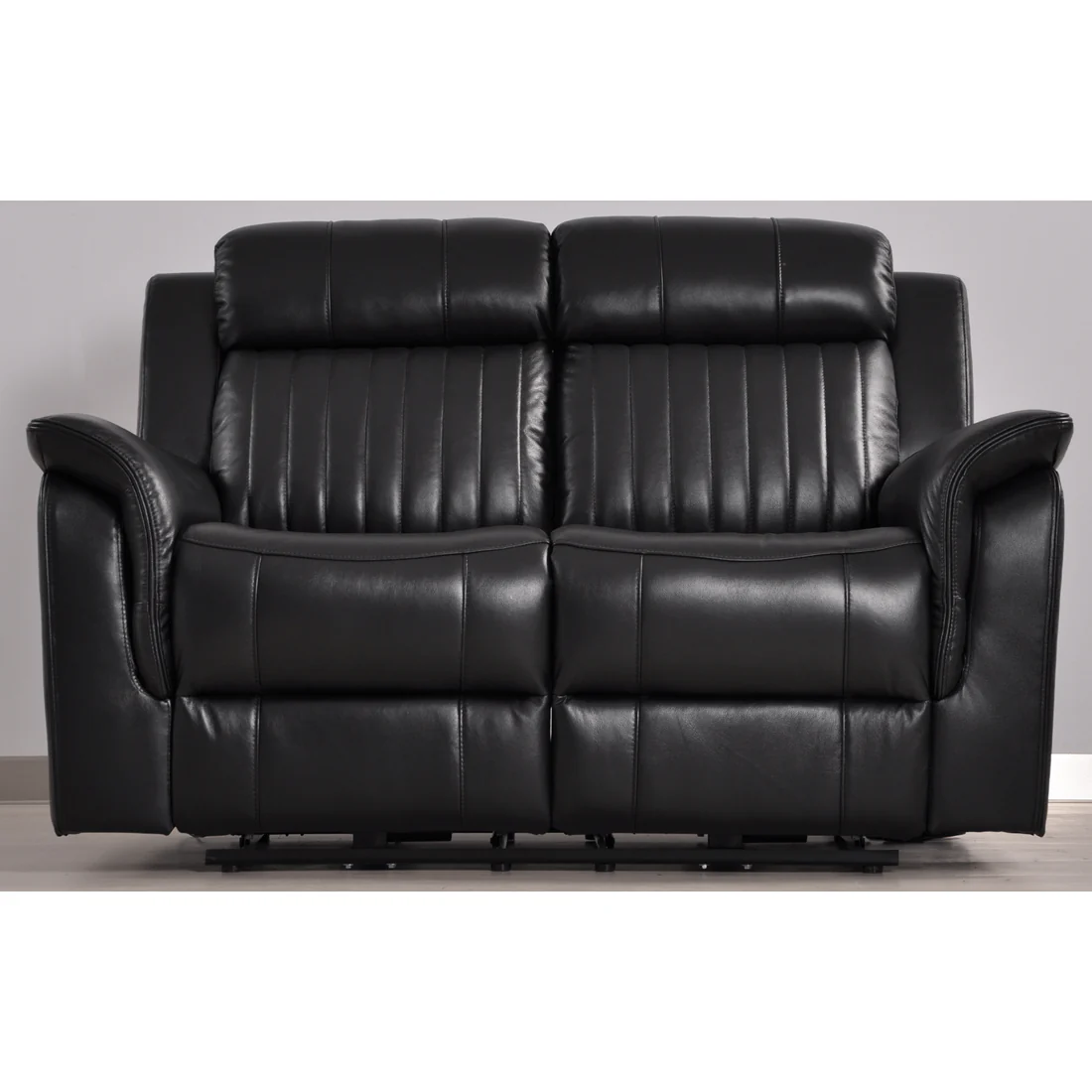 Bravado Genuine Leather Black Electric Power Recliner 3+2 Seater