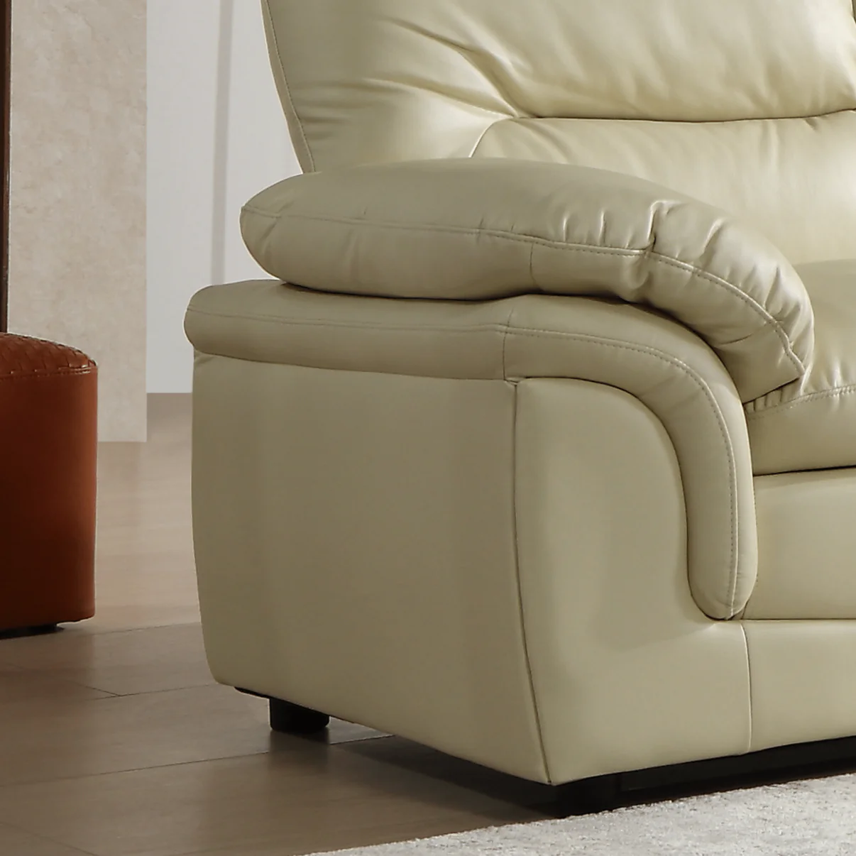 Amaya Cream Leather Armchair